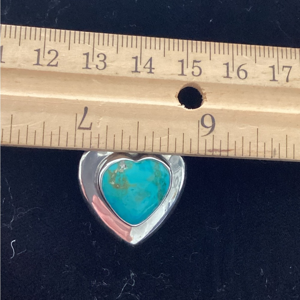 Solid Sterling Silver & Turquoise Post Earrings - image 4